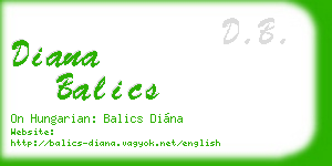 diana balics business card